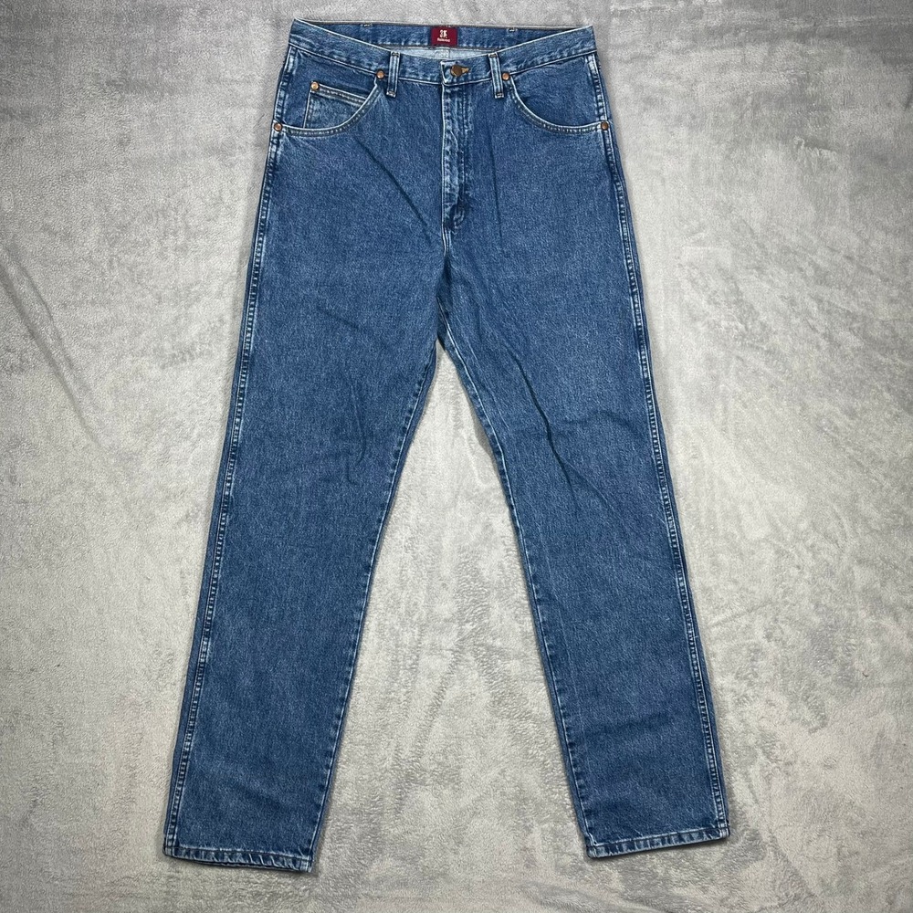 Wrangler Relaxed Fit Jeans Mens 35x36 (34x35)Blue Denim 31MWZGK Straight Leg